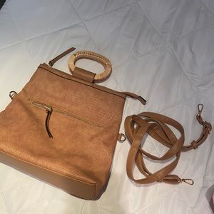 Brown beach bag